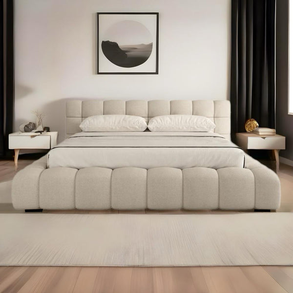 Gol-מיטה זוגית מרופדת ומעוצבת