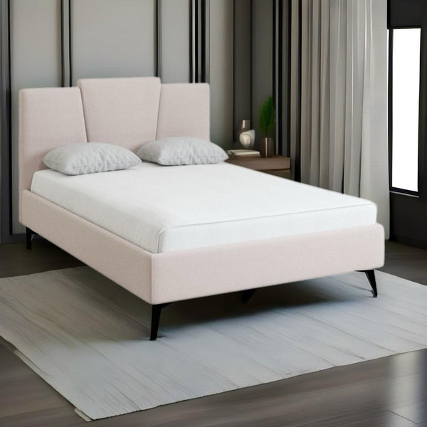 Com- מיטה זוגית מרופדת מעוצבת