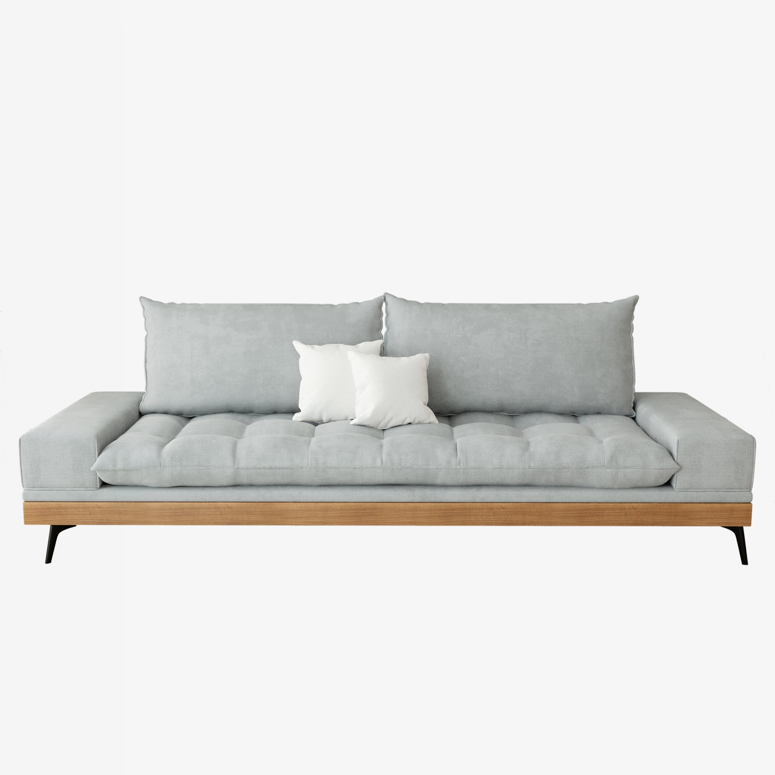 Manzanalit- ספה תלת מושבית עם צוקל עץ מלא